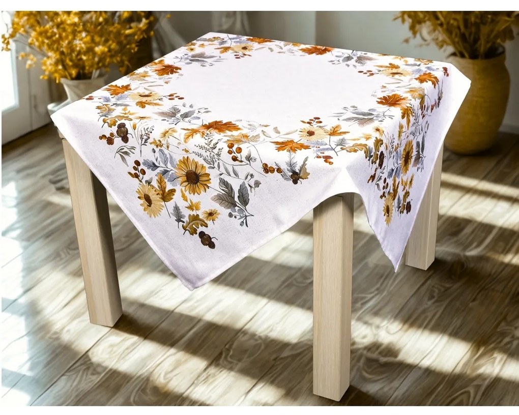 Obrus Jesienne kwiaty, 120 x 140 cm