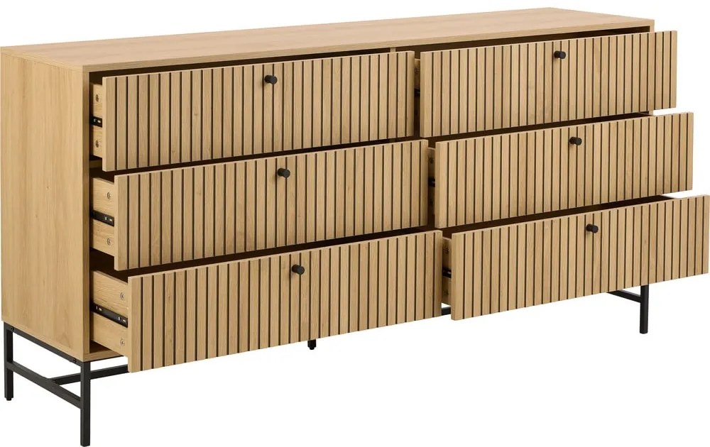 Komoda w dekorze dębu w naturalnym kolorze 158x80x40 cm Albany – Actona