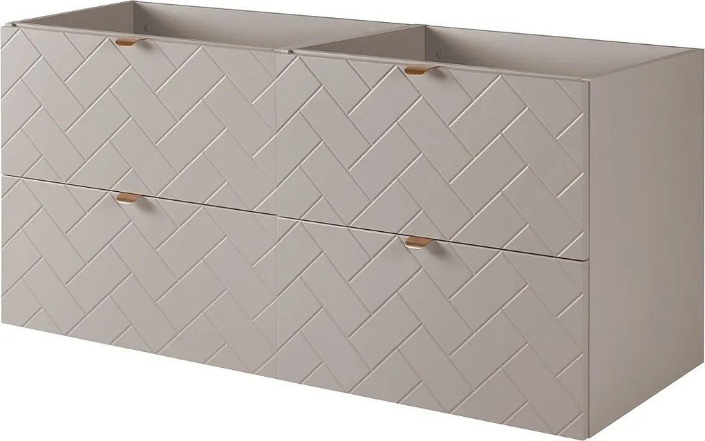 Meble łazienkowe, Kaszmir, 120 x 57 x 46 cm, złote uchwyty