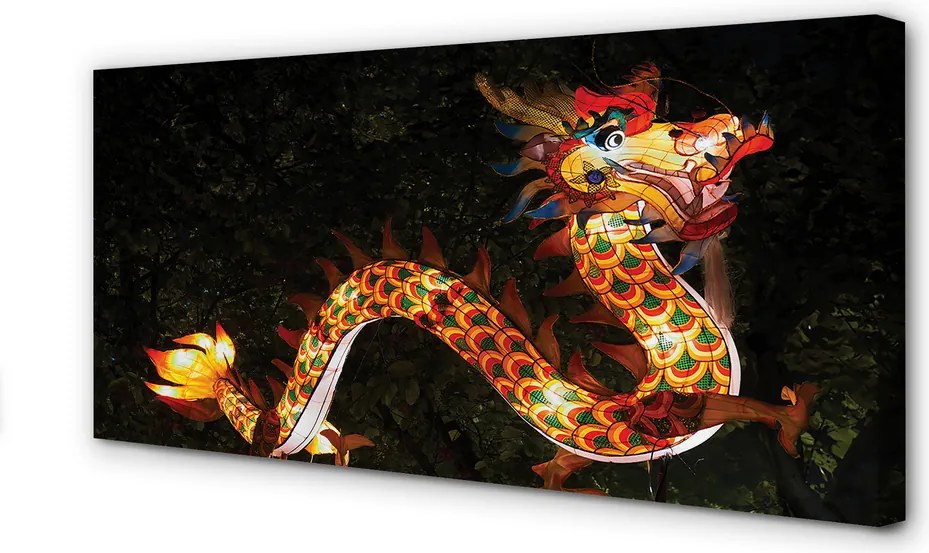 Duży obraz na płótnie Świecący Japoński Smok