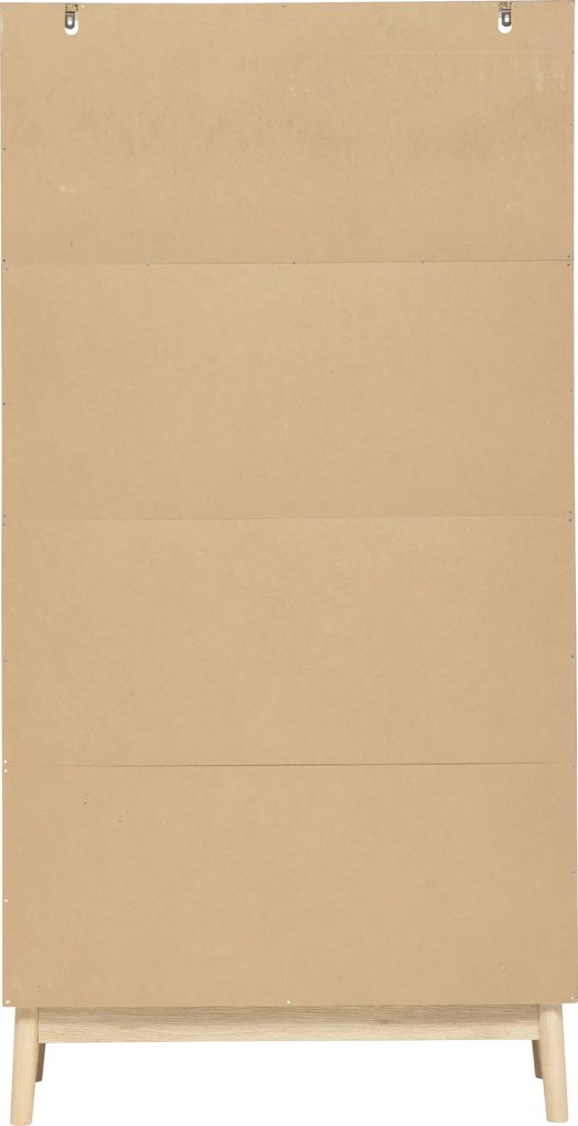 Regał na książki nieregularne półki wnęki ABANA, 80 x 30 x 160 cm