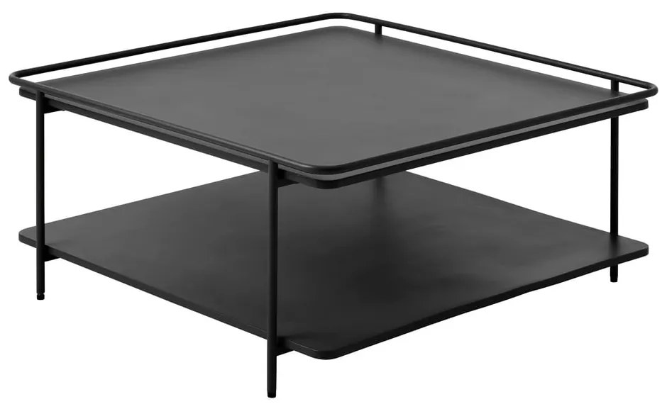 Czarny metalowy stolik 75x75 cm Yuba – Unique Furniture