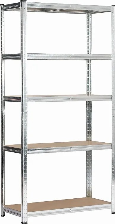 REGAŁ METALOWY 90x40x180 SREBRNY