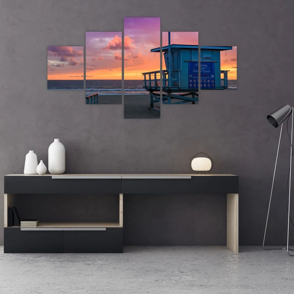 Obraz z plaży Santa Monica (125x70 cm)