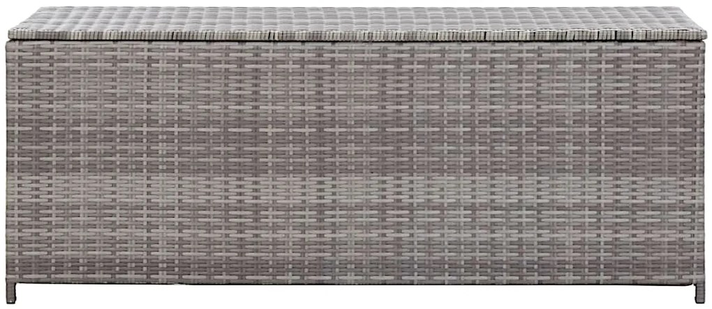 Szara skrzynia ogrodowa z technorattanu C9-W10