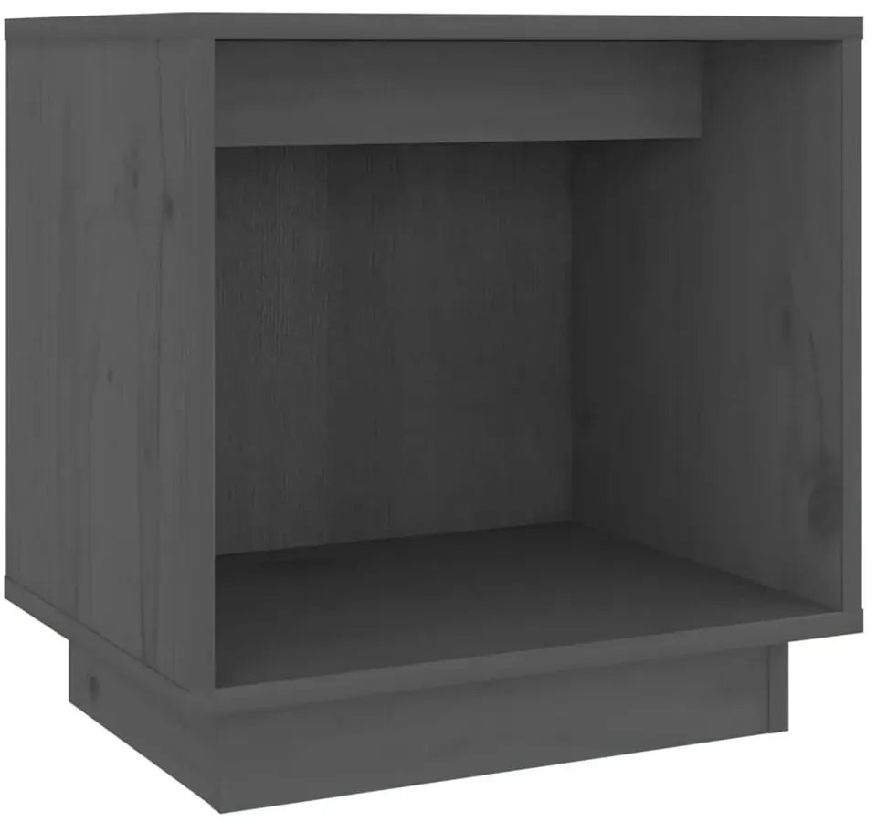 Szara drewniana szafka nocna skandynawska M8-D19