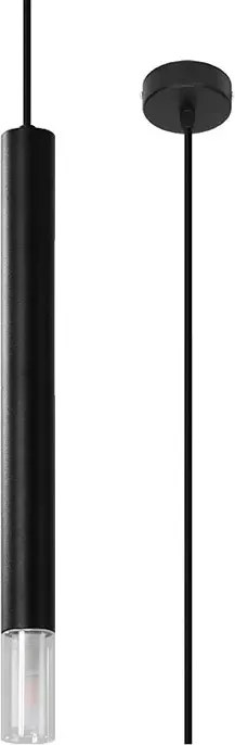 Czarna punktowa lampa wisząca tuba - S159 T9-H59