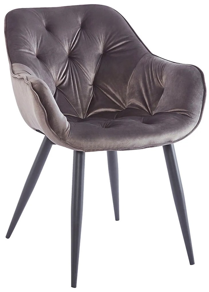 Krzeso Zandel z czarnego aksamitu