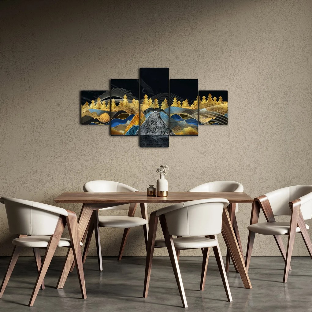 Obraz - Złote Góry (125x70 cm)