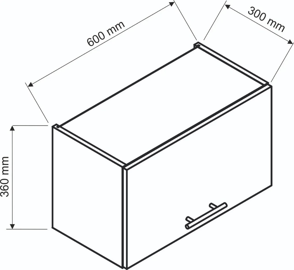 Szafka kuchenna wisząca 60 DENIS W60 OKGR dąb London STOLKAR