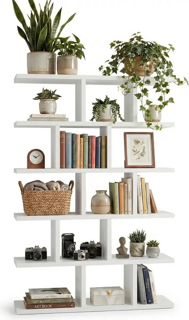 Biały skandynawski regał wiszący lub stojący Z6-T09