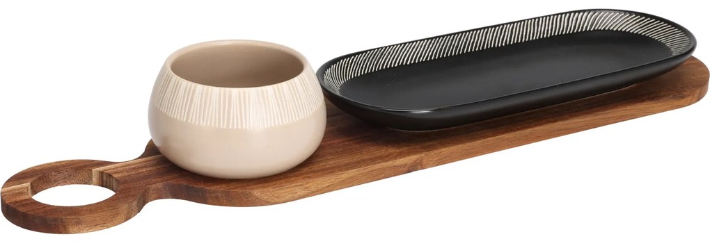 Miseczki na przekąski RORI, taca, miseczka i talerzyk