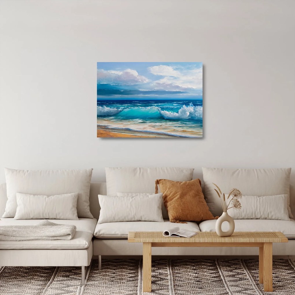 Obraz na szkle - Fale morskie (70x50 cm)