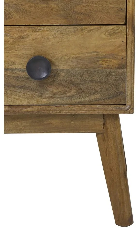Brązowa wysoka komoda z litego drewna 40x80 cm Espita – Light &amp; Living