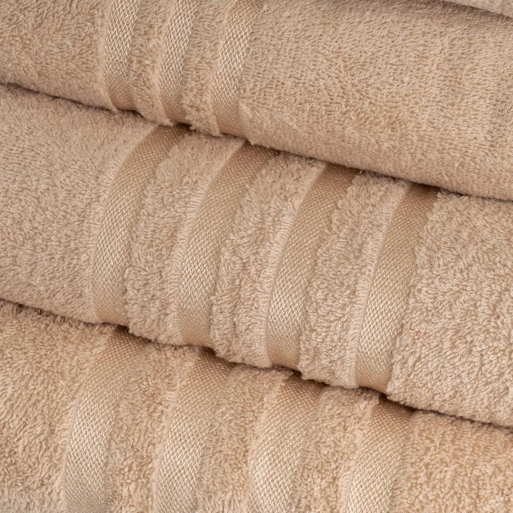 Beżowy bawełniany ręcznik frotte 50x100 cm Simple – Casa Selección