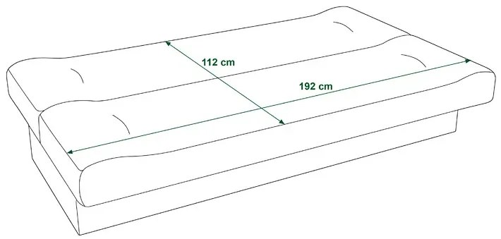 Szara tapicerowana wersalka z motywem D2-M31