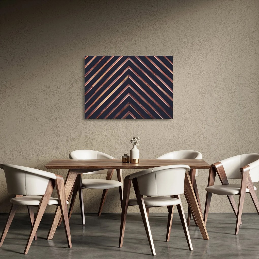 Obraz na szkle drewnianego motywu na czarnym tle (70x50 cm)