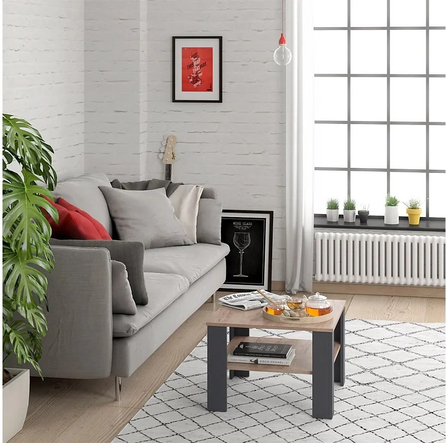 Stolik kawowy antracyt 60x60x42 homer