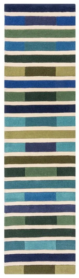 Zielony dywan wełniany 230x60 cm Piano – Flair Rugs