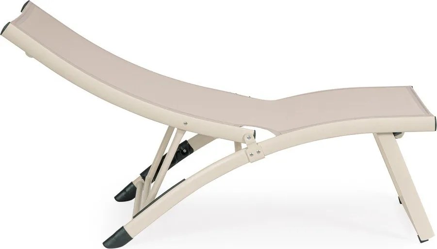 Beżowy metalowy leżak ogrodowy Taylor – Bizzotto