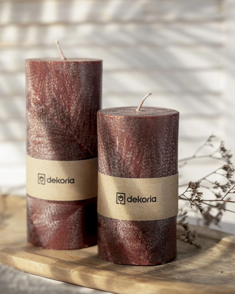 Świeca zapachowa palmowa walec Burgundy