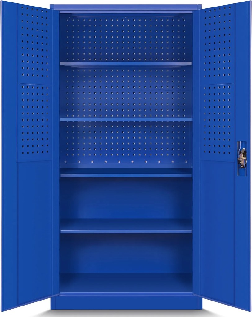 Metalowa szafa warsztatowa Bruno 92x50x185 cm niebieska