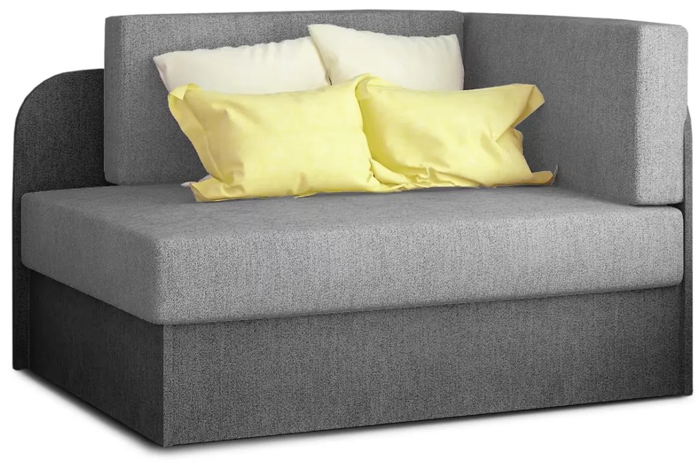 Mała rozkładana sofa ROSA, szara/ciemnoszara