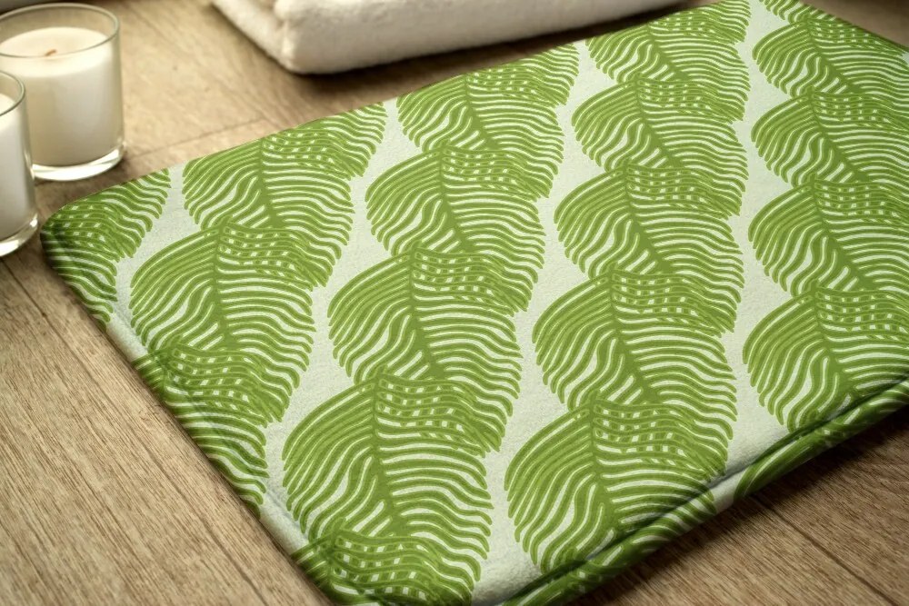 Dywanik łazienkowy antypoślizgowy Dywanik łazienkowy antypoślizgowy Liście