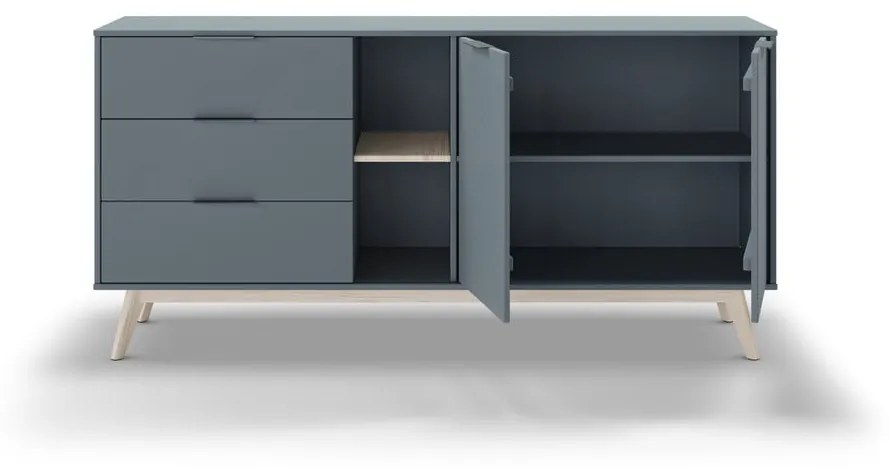 Szarozielona komoda 165x80x40 cm Pisco – Marckeric