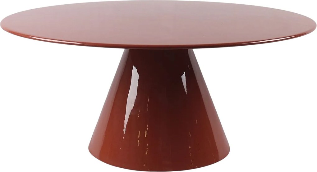 Stolik kawowy z metalu  - Błyszcząca terakota - DINEGA