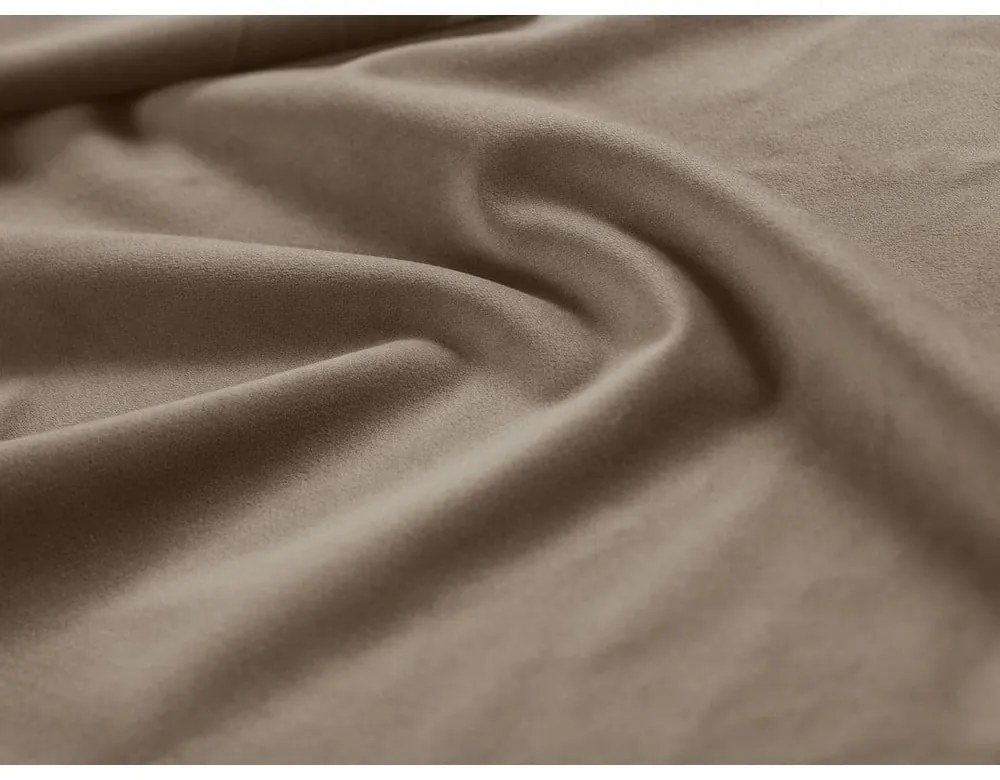 Jasnobrązowe tapicerowane łóżko dwuosobowe ze schowkiem ze stelażem 160x200 cm Libera – Windsor &amp; Co Sofas