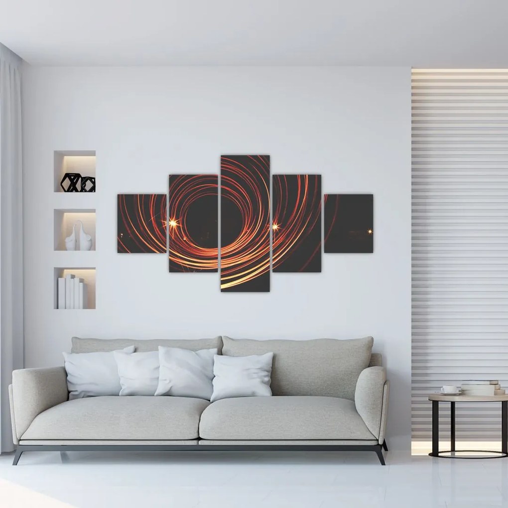 Obraz abstrakcyjnych linii (125x70 cm)