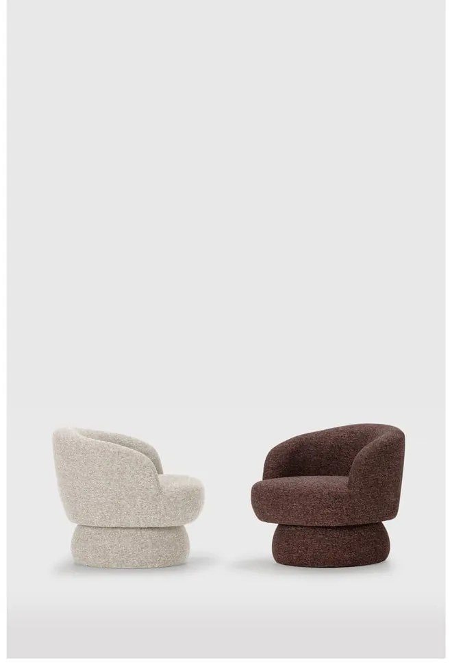 Beżowy obrotowy fotel Dali – MOME