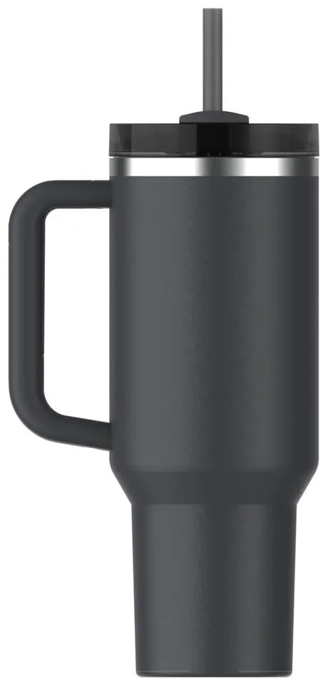 Czarny termos ze słomką ze stali nierdzewnej 1,18 l Quencher H2.0 FlowState Tumbler Black – Stanley