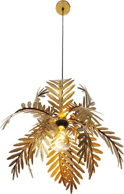 Wisząca lampa vintage złota - Botanica