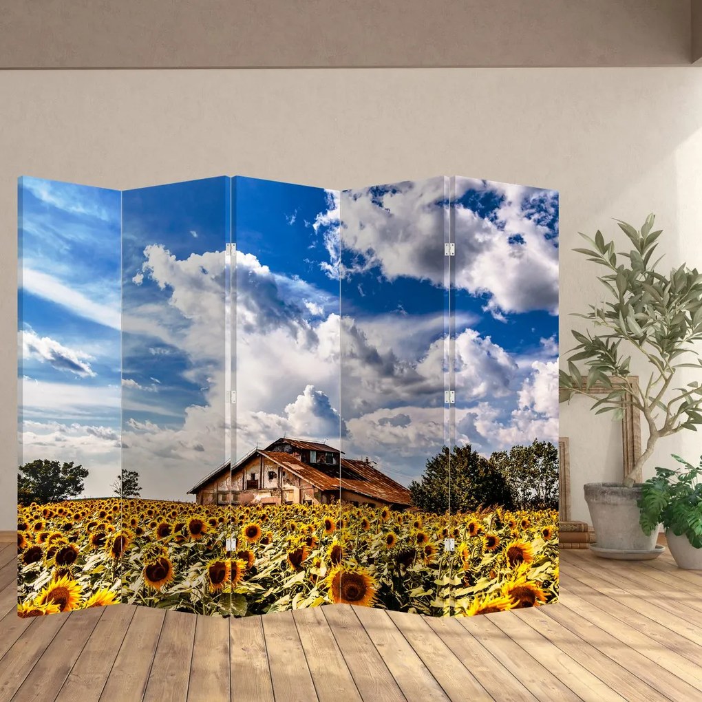 Parawan - Pole słoneczników (210x170 cm)