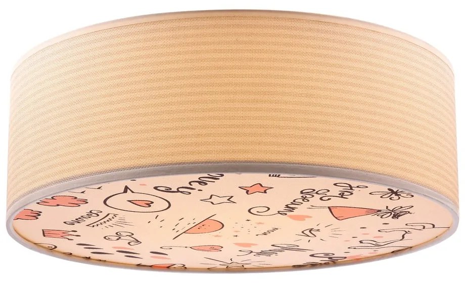 Dziecięca lampa sufitowa z tekstylnym kloszem ø 38 cm Kiddy – Candellux Lighting