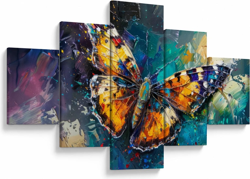 Obraz - Motyl, obraz olejny (125x70 cm)