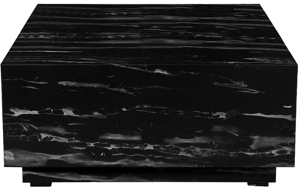 Czarny stolik w dekorze marmuru 100x100 cm Vito – Støraa