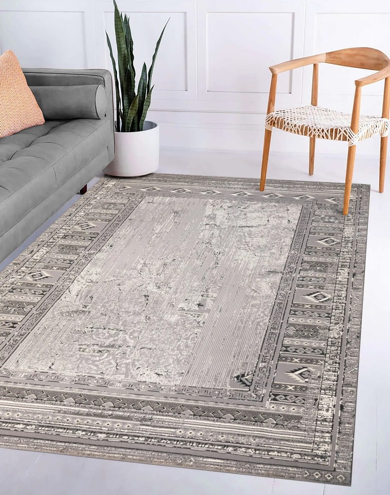 Dywan vintage Beyond skandynawski szary 160 cm x 220 cm