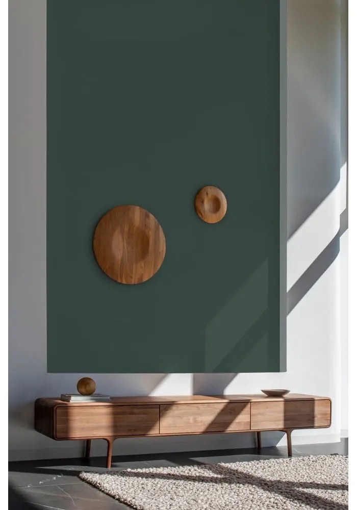 Brązowa szafka pod TV z litego drewna dębowego 220x45x45 cm Fawn – Gazzda