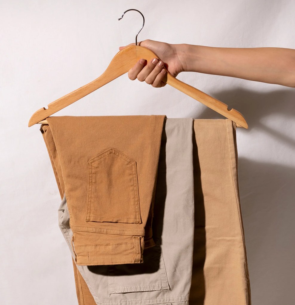 Wieszaki drewniane na ubrania do szafy 10 szt