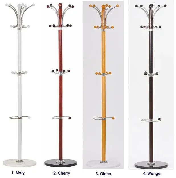 Biały wieszak stojący do przedpokoju H9-N57