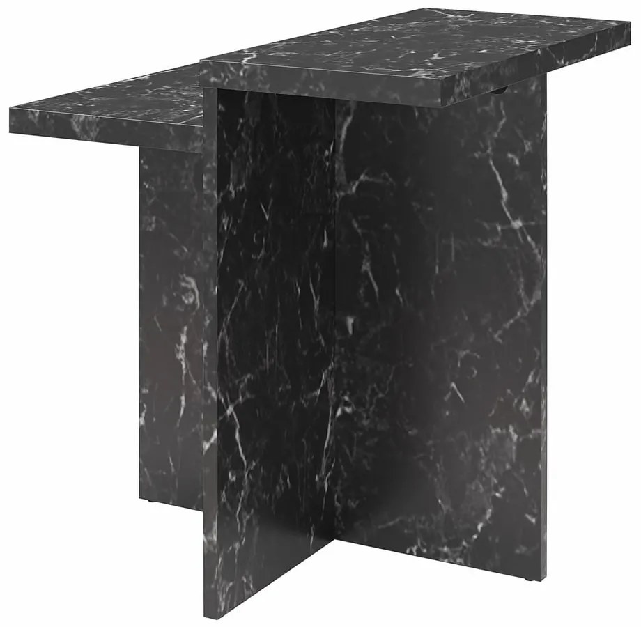 Czarny stolik w dekorze marmuru 56x56 cm Brielle – CosmoLiving by Cosmopolitan