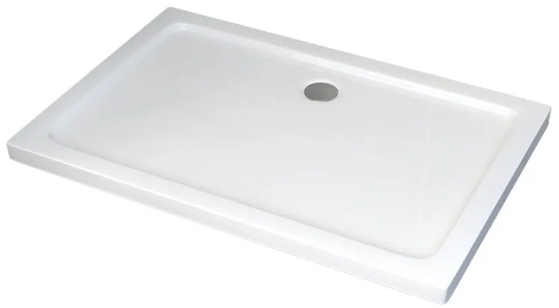 Brodzik prostokątny akrylowy120 x 90 cm z zestawem odpływowym
