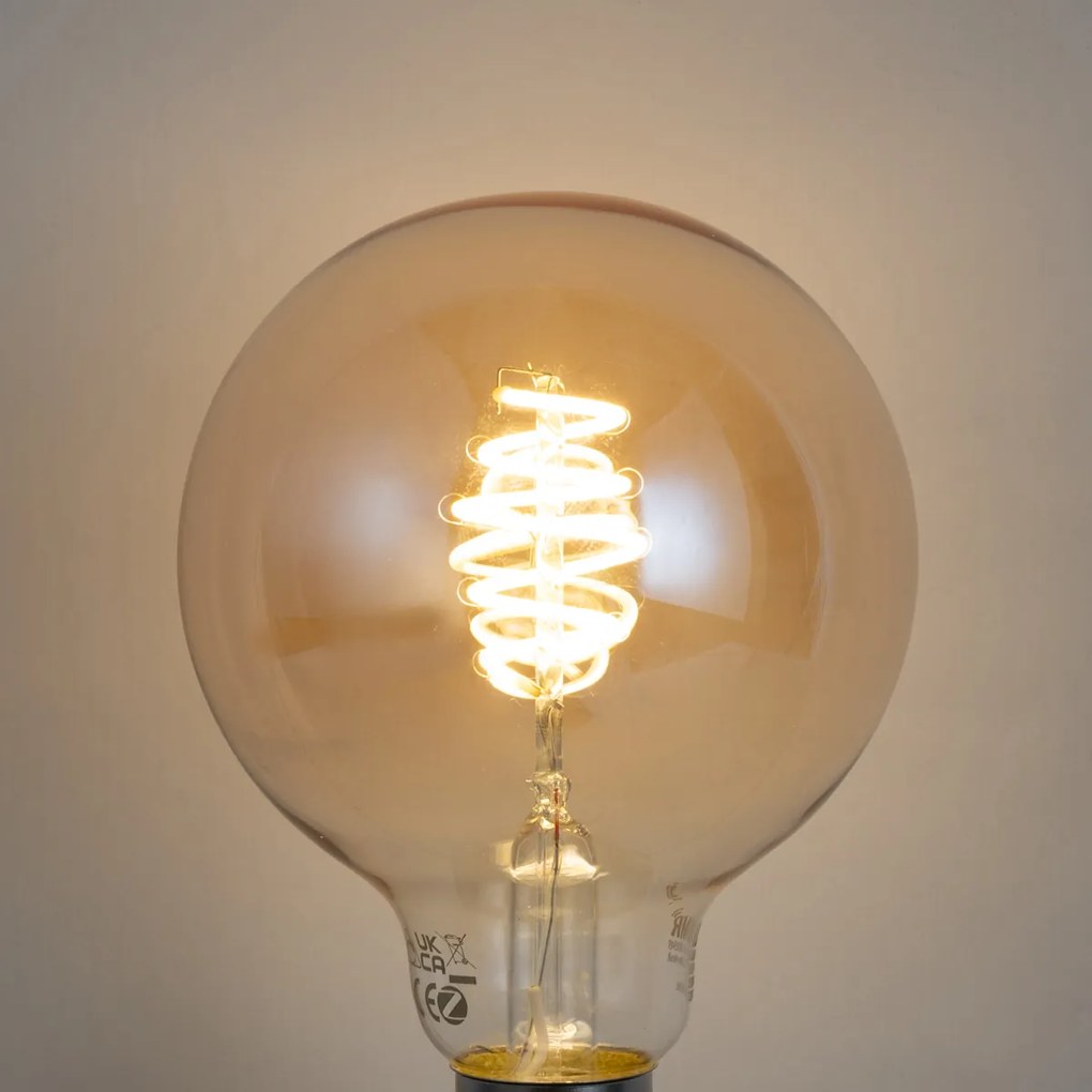 Zestaw 5 inteligentnych żarówek LED E27 z możliwością ściemniania G95 Amber 4,9 W 320 lm 2500 K Zigbee