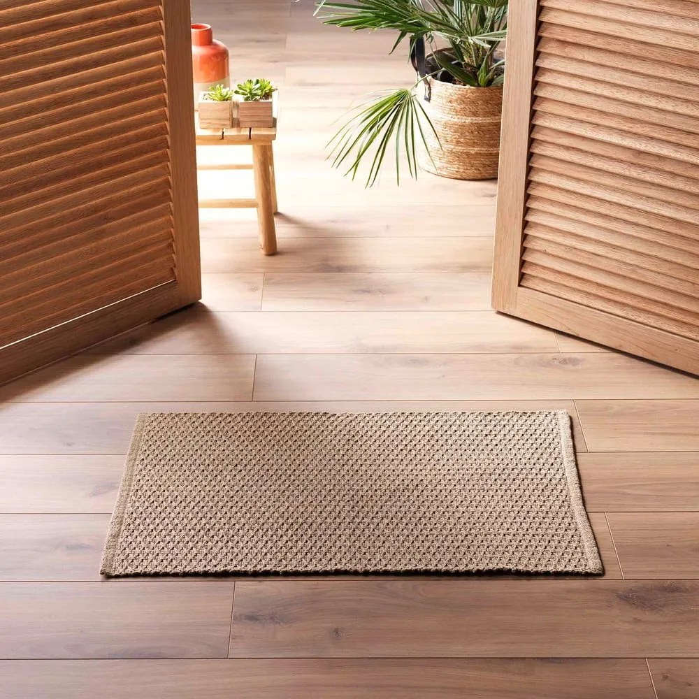 Jasnobrązowy dywan odpowiedni do prania 50x80 cm Alivia – douceur d'intérieur