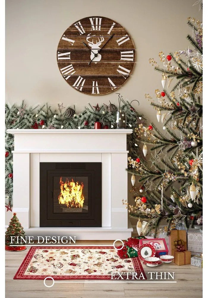 Czerwony dywan z mieszanki bawełny ze świątecznym motywem 50x80 cm Toy's Delight Red Christmas – Villeroy&amp;Boch