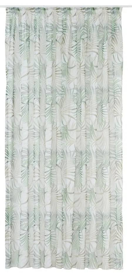 Zielono-beżowa firanka 300x260 cm Palmas – Mendola Fabrics