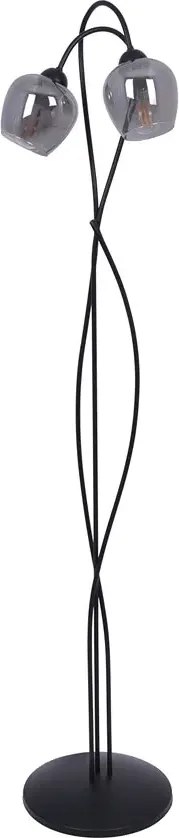 Czarno-grafitowa elegancka lampa podłogowa - A569 G6-E19